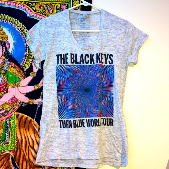 THE BLACK KEYS Psychedelic Art T Shirt // Turn Blue World Tour - Picture 2 of 3